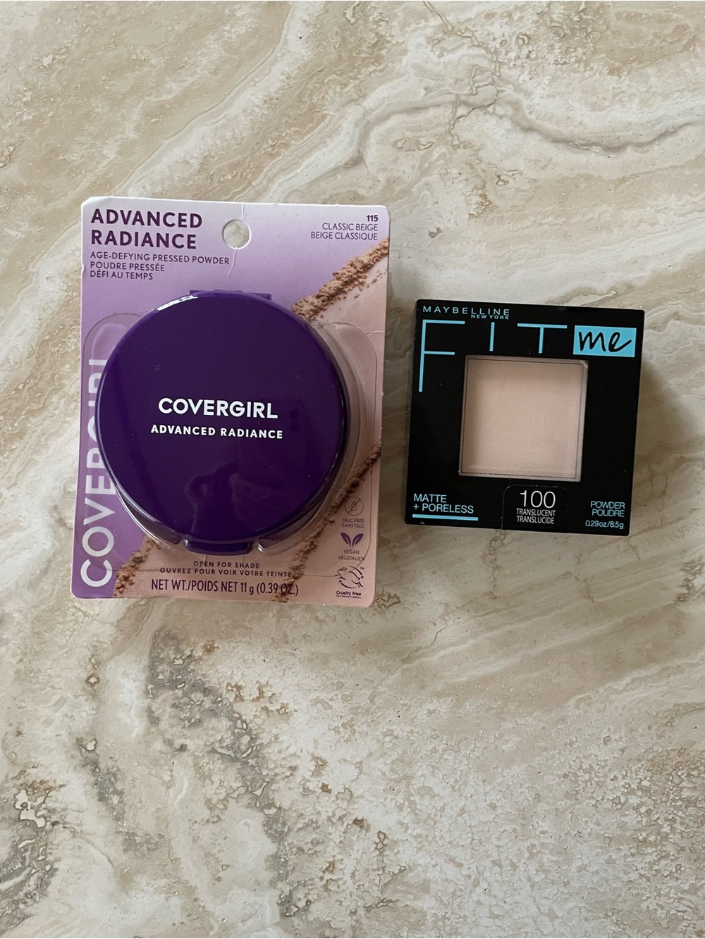 COVERGIRL Advanced Radiance & MAYBELLINE FIT me Pressed Powder
